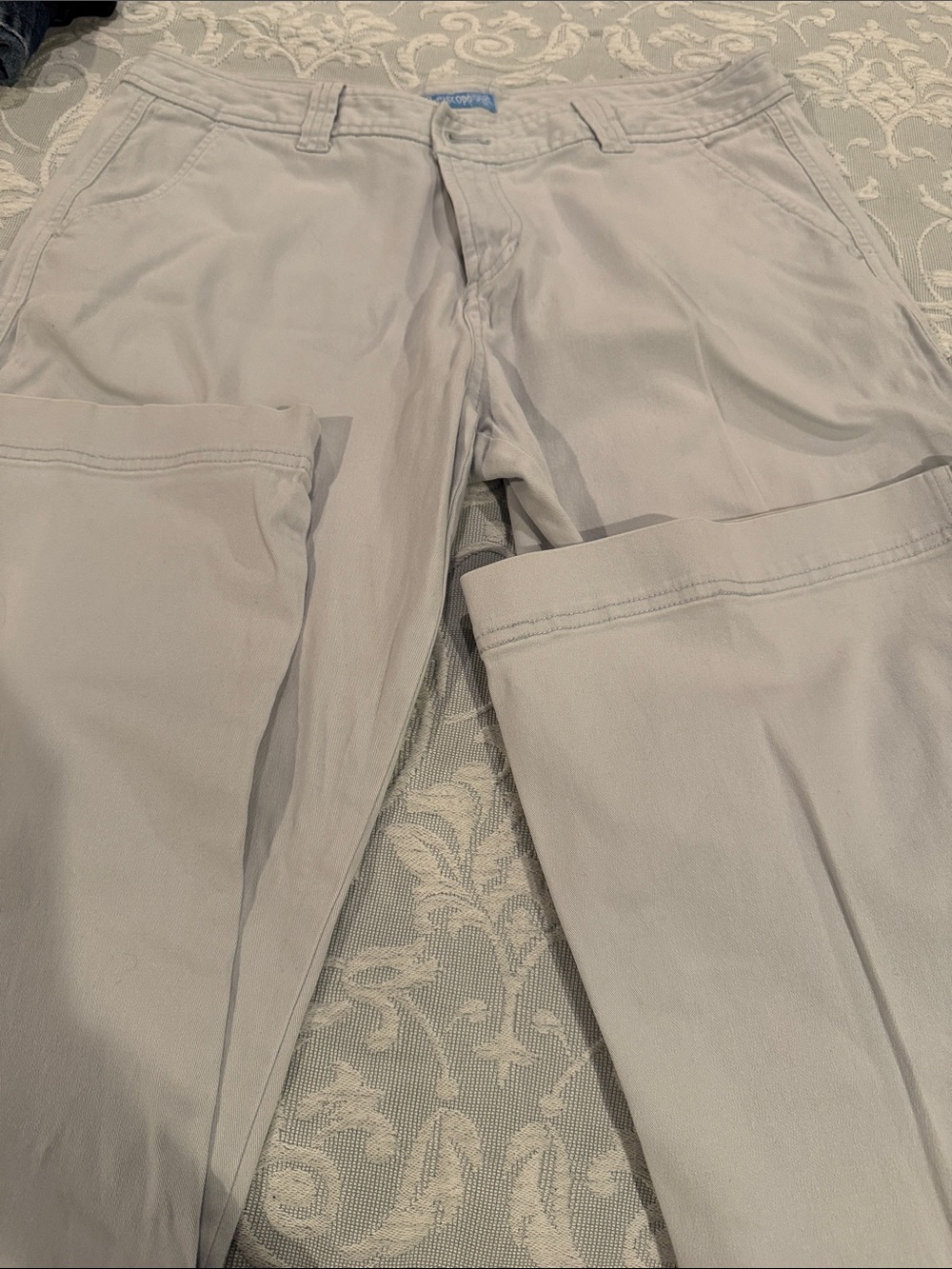 Women's Light Gray Wide Leg Pants Periscope Brand — Classic Wide Fit